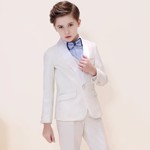 Børne jakkesæt: Peter - hvid - 5 dele